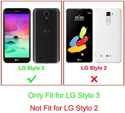 LG Stylo 3 Kılıf, LG Stylo 3 Artı Kılıf, Zoeırc Hibrid PU Deri Damla Koruma Katlanır Folio Stil Cüzdan Yuvaları Kartları Tutmak için