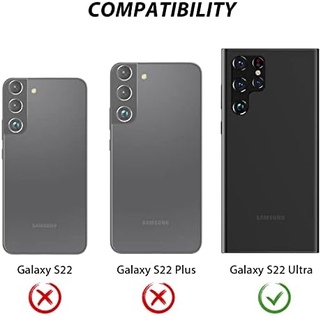 Samsung Galaxy S22 Ultra 6.8 2022 ile Uyumlu ZUSLAB Cüzdan Kılıf, Kart Tutucu Yuvalı Deri Flip Folio Kapak, Stand İşlevi ve Manyetik
