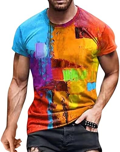 XXBR Erkek Gömlek Casual Kısa Kollu Yaz 3D Dijital Baskı Bağımsızlık Günü grafikli kısa kollu t-shirt Bluz