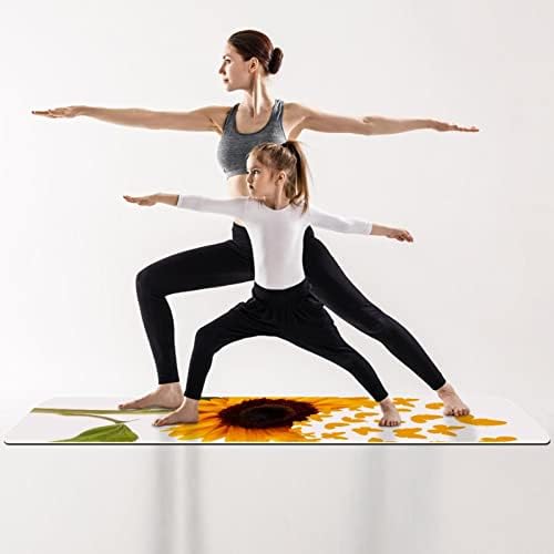Yoga Mat, Ev Egzersiz için Yoga Paspaslar, Egzersiz Mat, Egzersiz Paspaslar, Pilates Mat, Sarı Uçan Kelebek Ayçiçeği