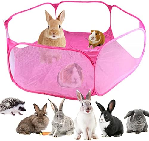 Küçük Hayvan Kafesi Çadırı Nefes Alabilen ve Şeffaf Evcil Hayvan Oyun Parkı Pop Açık Açık / Kapalı Egzersiz Çiti, Kobay, Tavşan, Hamster,