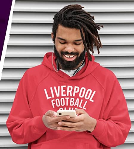 Anfield Shop Liverpool FC Signal Red Hoodie-Erkekler ve Kadınlar için Resmi Lisanslı LFC Giyim