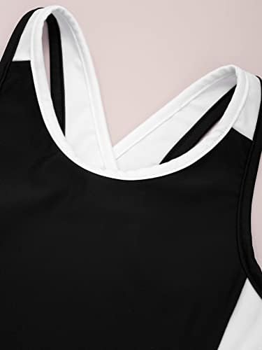 inhzoy Kızlar Jimnastik Kıyafet Şort Atletik 2 Adet Tenis Golf Spor Elbise Kıyafetler Giyim Seti