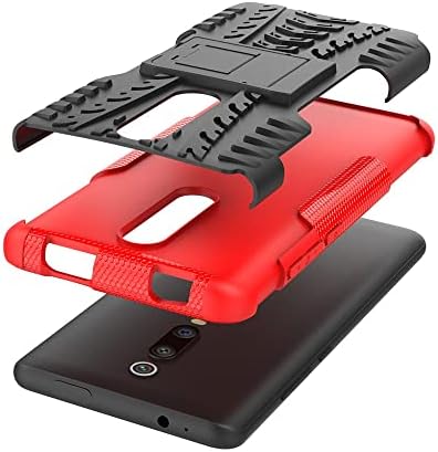 LONUO Telefon kılıfı Kapak Koruyucu Kılıf Redmi K20/K20 Pro ile uyumlu, TPU + PC Tampon Hibrid Askeri Sınıf Sağlam Kılıf, Kickstand