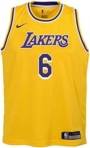 Nike Lebron James Los Angeles Lakers Altın çocuk Icon Edition Swingman Forması Büyük