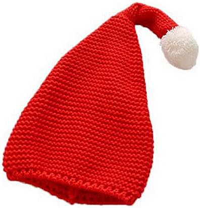 Çocuklar örgü bere kap sıcak uzun kuyruk Pom-pom Noel Elf şapka erkek kız için