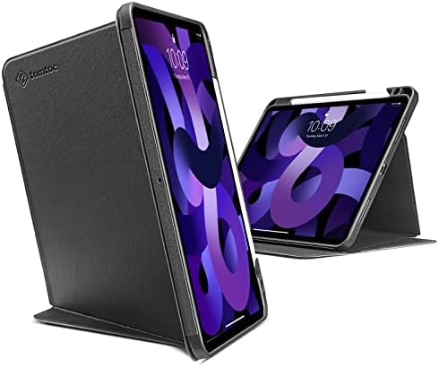 tomtoc Dikey Kılıf için 10.9 inç iPad Air 5th / 4th Gen (2022/2020), iPad Kalem Tutuculu Koruyucu iPad Kılıfı, 3 Kullanım Modu için