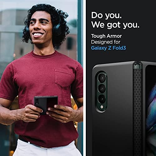 Spigen Sert Zırh [Menteşe Koruma Teknolojisi] Galaxy Z Fold 3 5G Kılıfı için Tasarlandı (2021) - Siyah