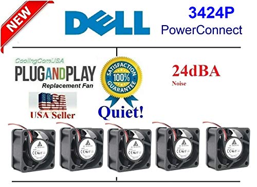 (5 Paket) ExtraCooling Sessiz Sürüm Yedek Fanlar için Uyumlu Dell PowerConnect PC3424P Dell 3424P
