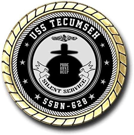 USS Tecumseh SSBN - 628 ABD Donanması Denizaltı Mücadelesi Coin - Resmi Lisanslı