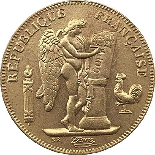 Mücadelesi Coin 24-K Altın Kaplama 1887 Fransa 50 frank Sikke Kopya Kopya Onun için Hediye Sikke Koleksiyonu