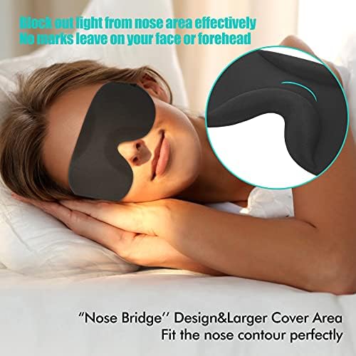 Erkekler kadınlar için PRİV FİT Uyku Göz Maskesi, Uyku için 3D Göz Maskesi, Yumuşak Uyku Maskesi ve Körü Körüne, Büyük Gece Uyku Maskesi,