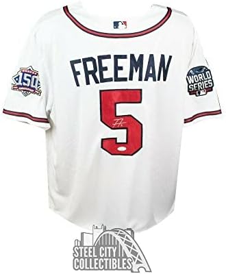 Freddie Freeman İmzalı 2021 Dünya Serisi Braves Nike Beyzbol Forması-JSA İmzalı MLB Formaları